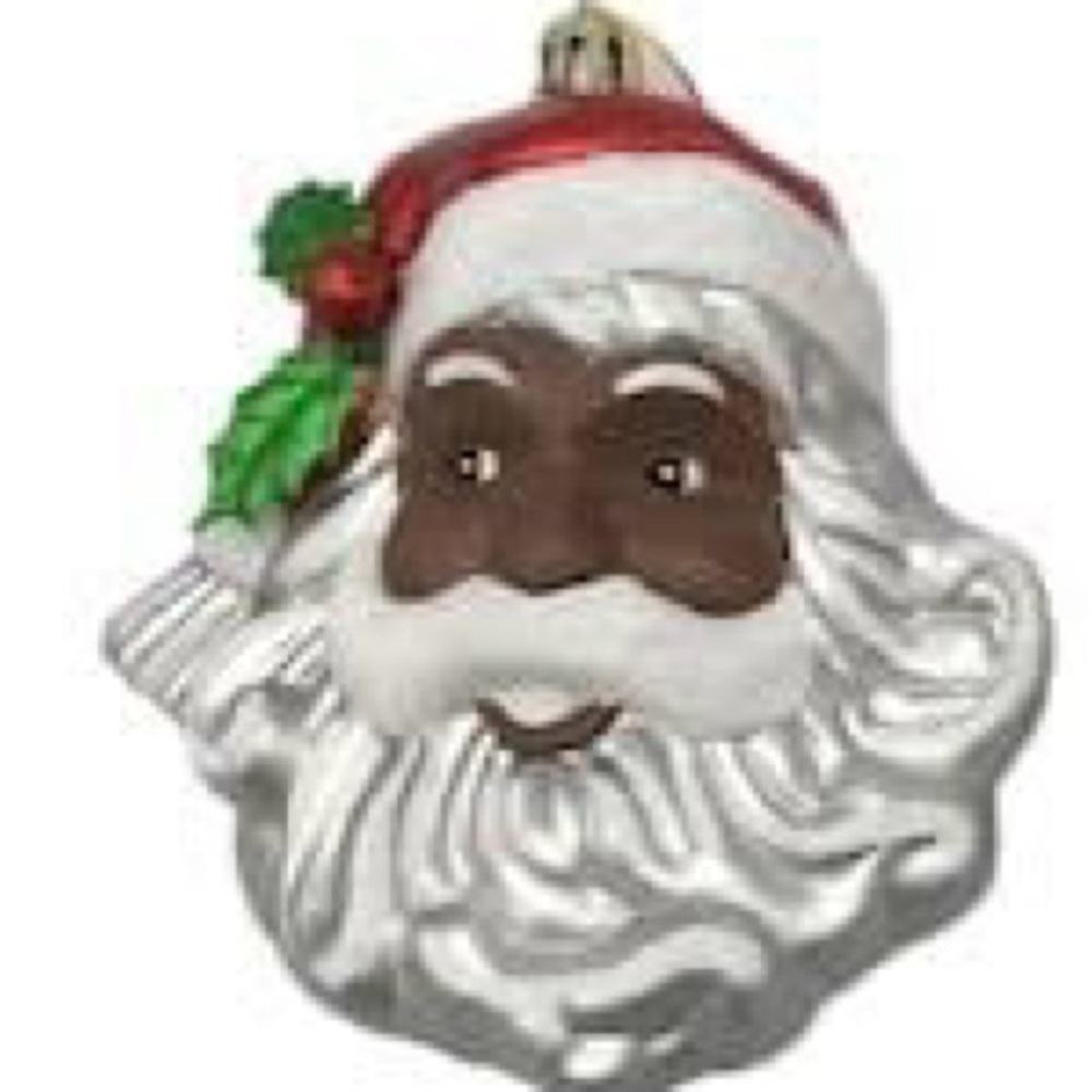 Black Santa Claus Holiday Ornament